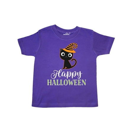 Happy Halloween Cat - Happy Halloween Cute Cat Toddler T-Shirt