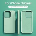 thumbnail image 2 of Original For iPhone 13 11 12 14 Pro Max Mini Case Liquid Silicone Soft Cover For iPhone 14 7 8 Plus XS XR X SE Shockproof Cases, 2 of 5