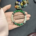 thumbnail image 4 of Cristal pulsera calcopirita malaquita pulsera hecha a mano pareja, 4 of 6