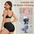 thumbnail image 4 of Women High Waisted Underwear Shapewear, Seamless Briefs Full Coverage Ladies Panties 2Black+2Black XL, 4 of 7