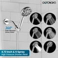 thumbnail image 2 of Single-Handle Shower Faucet Set Shower Kit with Valve Shower Head and Handle Set Shower Trim Kit with 6 Modes ABS Handheld Shower Fixtures Shower Valve and Trim Kit Polished Chrome, 2 of 17