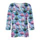 thumbnail image 4 of Fiudx Ofertas Del Día Blusa de Manga 3/4 Corta Estampada a La Moda para Mujer, Blusa Informal con Cuello Redondo, 4 of 4