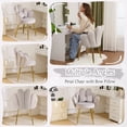 thumbnail image 3 of Ktaxon Vanity Makeup Chair Comfy Accent Chair Small Office Chair with Flower Back and Lumbar Pillow for Living Dining Room Bedroom Home Office Velvet Light Gray, 3 of 10