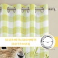 thumbnail image 6 of Groundhog Day Kitchen Curtains Window Panels, Yellow Plaid Sunflower Spring Floral Insulated Window Treatment Curtain, Grommet Curtains for Bedroom/Living Room/Bathroom, 2 Piece 42"Wx54"L, 6 of 8