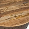 thumbnail image 6 of Noble House Preston Handcrafted Modern Industrial Mango Wood and Iron Coffee Table, Natural, Black, 6 of 8