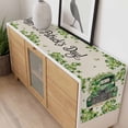 thumbnail image 4 of Saint Patrick's Day Table Runner - 120 Inch Long, Kitchen Dining Table Runner Dresser Scarves, Green Truck Leaves Floral Farmhouse Farmhouse Decor for Coffee Tables Wedding Party Banquet, 4 of 8