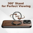thumbnail image 3 of Allytechgroup Magnetic Compatible with iPhone 15 Plus Case with Stand, Compatible with Magsafe 360° Rotatable Ring Holder Stand Shockproof Protective Back Cover for Apple iPhone 15 Plus, Brown, 3 of 7