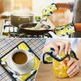 thumbnail image 4 of Blue Lemon Kitchen Oven Mitt and Pot Holder Sets 4 Pcs for Baking, Cooking and Grilling, Heat Resistant Up To 392 °F, 4 of 7
