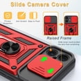 thumbnail image 6 of Elegant Choise Phone Case with Ring Stand and Slide Camera Lens for iPhone 16 Pro Max/16 Pro/16 Plus/16, Red, 6 of 15