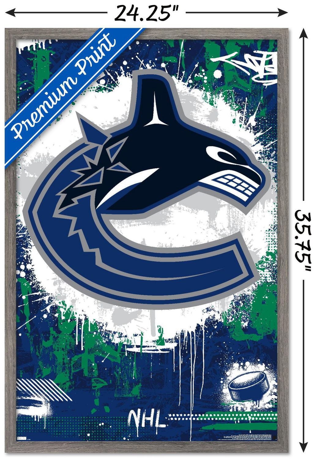 NHL Vancouver Canucks - Maximalist Logo 23 Wall Poster, 22.375" x 34"