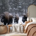 thumbnail image 6 of Wallpaper Bison Herd Snow Peel and Stick Wall Murals 69"H x 96"W Removable PVC Wall Paper Self-Adhesive Wall Paintings Art Decor for Bedroom Living Room, 6 of 7