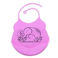 thumbnail image 4 of Babero de Silicona Sunnimix Cómodo y Suave para Bebés Elephant_Rose Red, 4 of 7