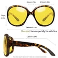 thumbnail image 6 of Joopin Night Vision Glasses Womens Trendy Oversized Large Night Driving Yellow Lens Glasses Ladies UV Protective Big Sunnies Shades (Yellow), 6 of 6