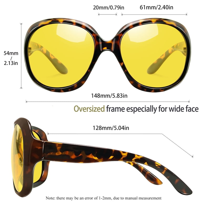 Joopin Night Vision Glasses Women's Butterfly Style, Yellow photo 5