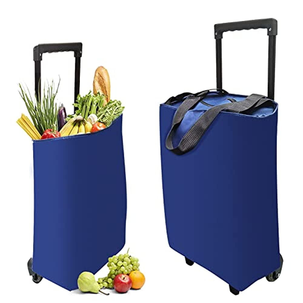 Folding Shopping Cart With Wheels, 16L Portable Foldable Utility Cart