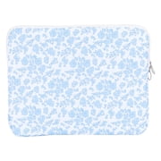 Yucurem 11 Inch Laptop Sleeve Quilted Laptop Bag Floral Laptop Carrying Case (blue S) Multi-function computer bag (Blue S)