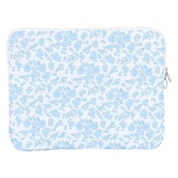 11 Inch Laptop Sleeve Quilted Laptop Bag Floral Laptop Carrying Case Fashion Bag (blue S)