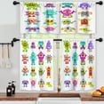 thumbnail image 3 of LALILO Kitchen Curtains and Valances Set of 3 36" Monster Window Treatment Tiers for Window Decor, 3 of 5