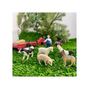 Safari Ltd. Country Farm TOOB - Figurines of Cow, Farmer, German Shepherd, Shire Horse, Rooster, Trailer, Tractor, Pig, Hay Bale, Ewe, Barn - Educational Toy Figures For Boys, Girls & Kids Ages 3+