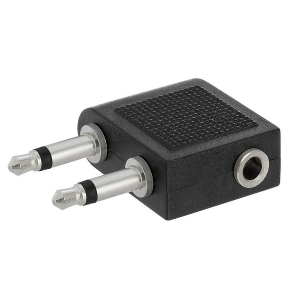 Cmple - 2x3.5mm Mono Plug to 3.5mm Stereo Jack Adapter