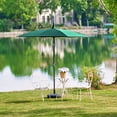 thumbnail image 2 of Bestco 9 ft Wide Patio Umbrella with Crank Handle, Adjustable Angle and 8'6" Steel Pole, Green, 2 of 12