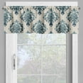 thumbnail image 4 of Ambesonne Damask Valance & Curtain, Nostalgic Baroque Blooms, 55"x30", Tan Petrol Blue, 4 of 7