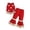 a-Red10047, variant on FINALGANG Girls 2 Piece Casual Set Toddler Floral Decor Sleeveless Crewneck Waffle Knit Tank Top With Fringe Hem Flare Leggings For Daily Wear Trendy Set