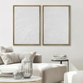 thumbnail image 2 of IDEA4WALL Framed Canvas Print Wall Art Set Contemporary Minimalist White Elegant Abstract Monochrome with Subtle Patterns Digital Art Neutral Modern Wall Decor Minimal for Bedroom - 16"x24"x2 Natural, 2 of 5