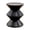 Black, variant on Dualoai PP Hourglass Shape Sofa Stool Side Table Bedside End Table for Coffee, Patio Brown