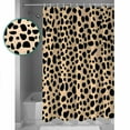 thumbnail image 4 of Leopard Texture Shower Curtain, 72" x 72", Wild Animal Camo Waterproof Bathroom Curtain Washable Shower Curtain Set with 12 Hooks, 4 of 6