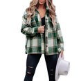 thumbnail image 2 of Coatc para Mujer Chaqueta de Camisa a Cuadros de Franela para Mujer Camisas con Bolsillos en el Pecho Y Botones de Manga Larga Abrigos Chaqueta ANGGREK Otros, 2 of 5