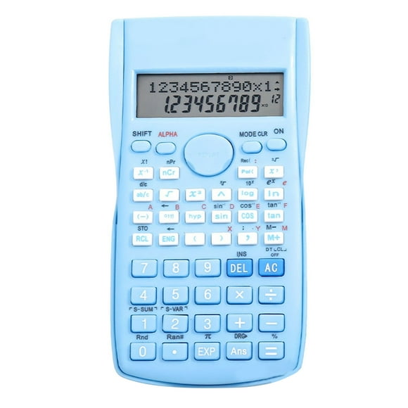 Scientific Calculator, 2 Line 12 Digit Large Screen, Scientific Calculators for Students, Fraction Calculator with Sliding Hard Cover, Multifunctional Math Calculator