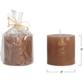 thumbnail image 4 of Creative Co-Op Unscented Face Pillar, Cappuccino Candles, 3" L x 3" W x 3" H, Brown, 4 of 5