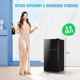 thumbnail image 3 of DEMULLER 2.4 Cu.Ft Mini Fridge with Freezer & Double Door Small Tiny Size Refrigerator with 7 Temperature Control Knob Only Suitable for One Person Use Black, 3 of 9
