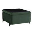 thumbnail image 6 of Studio Living Kingston Modern Large Storage Ottoman, Green Velvet Fabric, 6 of 20