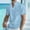 (Casual 44)Light Blue, variant on Mens Short Sleeve T Shirt Solid Color Shirts Casual Fashion Stand-up Collar Button Summer Pockets Tee Top