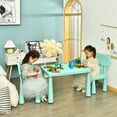 thumbnail image 4 of Gymax Kids Table & 2 Chairs Set Toddler Activity Play Dining Study Desk Baby Gift Green, 4 of 10
