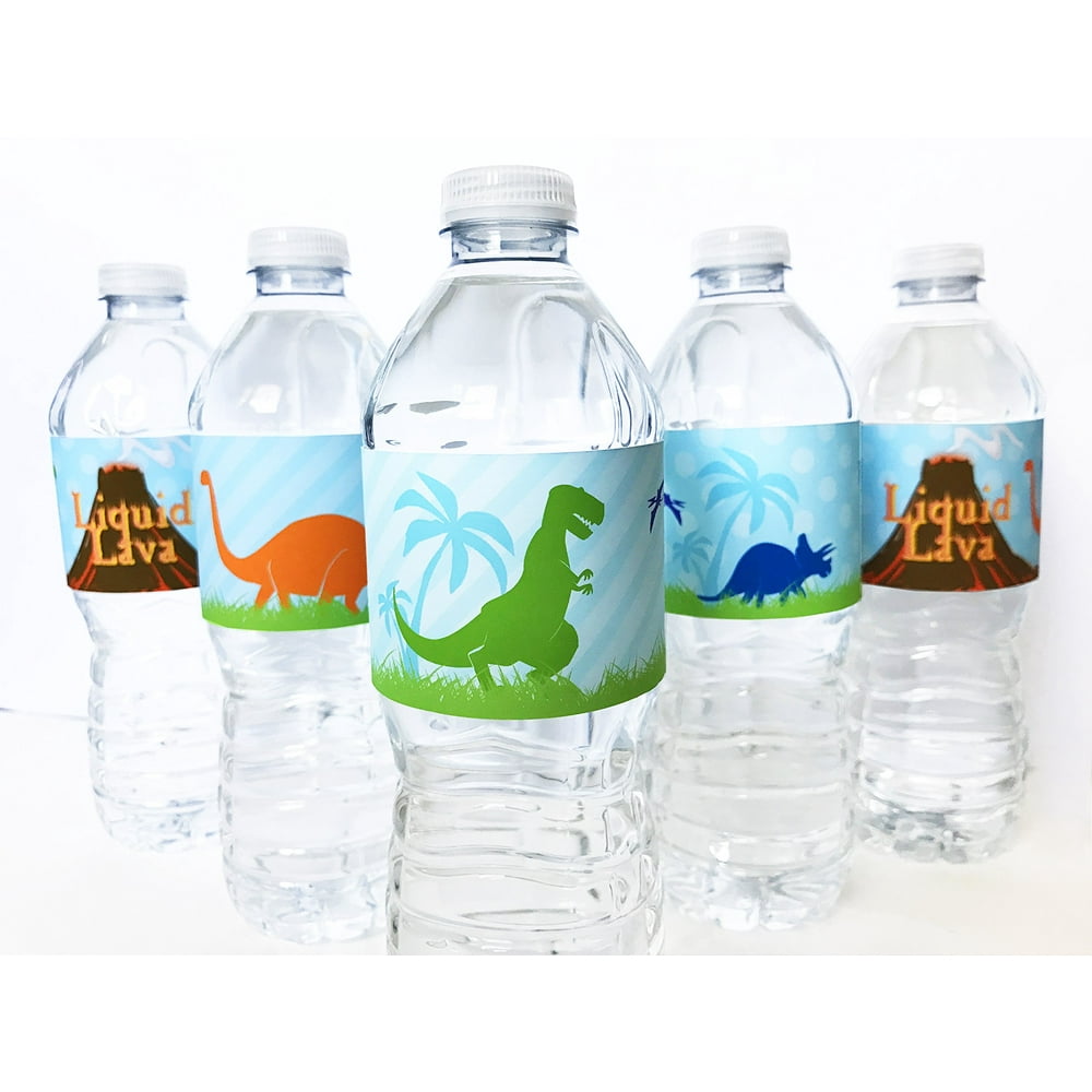 dinosaur bottle wraps 20 dinosaur water bottle labels