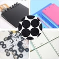 thumbnail image 5 of 12Pcs 53mm Book Binding Discs Black Plastic Round Transparent Binder Discs Discbound Expansion Discs Buckle Hoop Flexible Loose Leaf Binder Rings for Notebook Planner Documents, 5 of 9