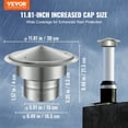thumbnail image 2 of VEVOR Chimney Cap, 6 inch, 304 Stainless Steel Round Roof Rain Cap, 11.81-inch Increased Caps, All Weather & Reinforced Screws & Easy Installation, for Perfect Insulation Vent Cover Outside, Silver, 2 of 9