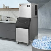 BENTISM Commercial Ice Maker 360LBS/24H & 330.7LBS Storage Bin Auto Self-Cleaning