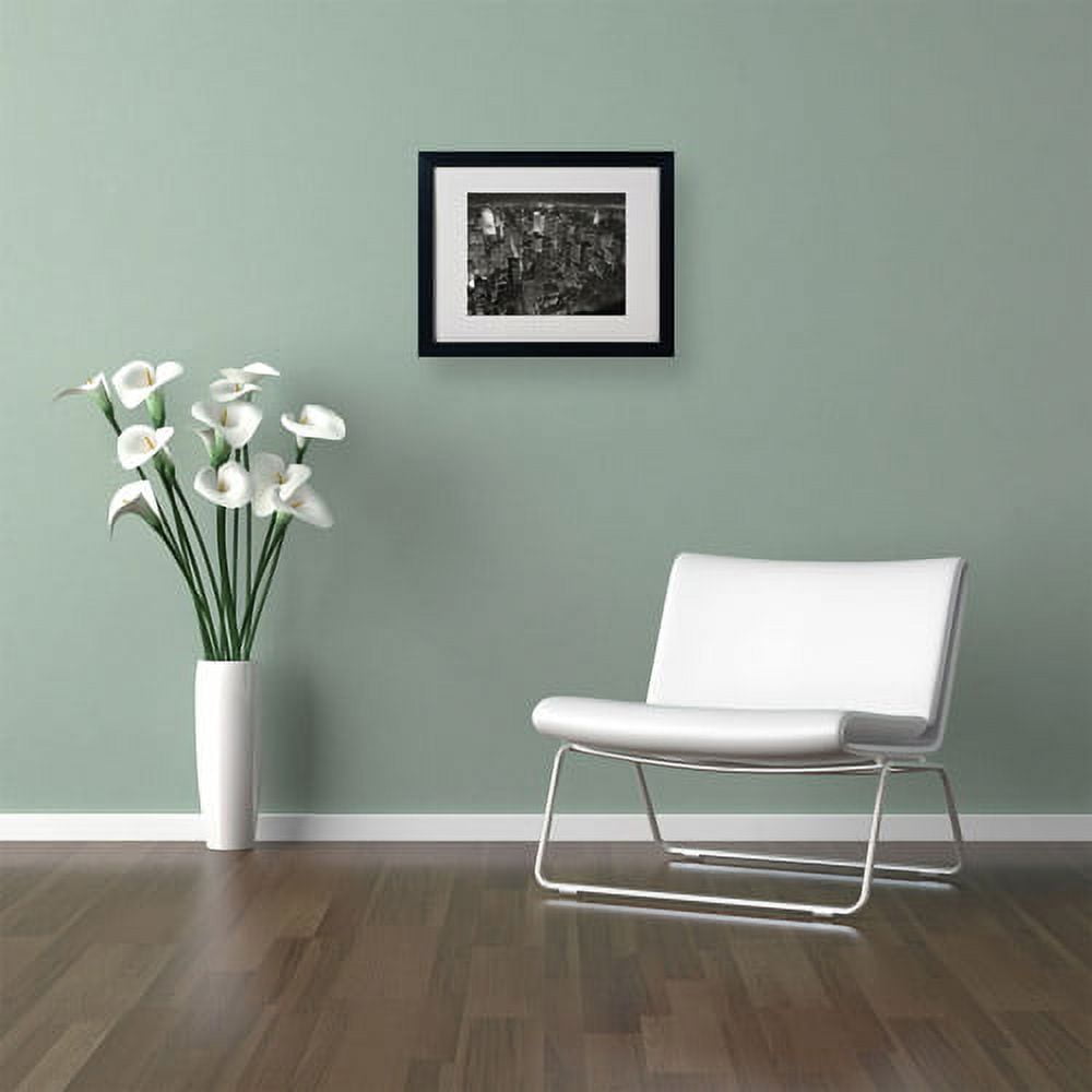 Trademark Fine Art "Night Skyline" Framed Canvas Art by Chris Bliss