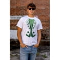 thumbnail image 4 of Irish Leprechaun Tuxedo St Pattys Tux Men's Graphic T Shirt Tees Brisco Brands L, 4 of 6