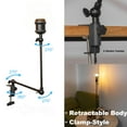thumbnail image 6 of Kiven Battery Operated Clip-on Desk Lamp, 1-Light Dimmable Nightstand Lamp with Flexible Arm,Remote Control, Farmhouse Decorative Clamp Lamp for Home Bookshelf Bedside,White Finish, 6 of 7