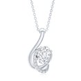 thumbnail image 2 of Rosec Jewels Lab Grown Diamond Pendant with Chain - EF-VS Grade Certified Necklace for Birthday, 925 Sterling Silver, 2 of 6