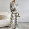 thumbnail image 5 of QLEICOM Lounge Sets for Women,Fall Pajamas Women,Women's Pajama Set 2 Piece Lounge Outfits Sleepwear Fall Long Sleeve Long Pant with Pockets Ladies Pjs, 5 of 8