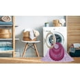 thumbnail image 2 of Ahgly Company Machine Washable Indoor Round Transitional Pink Lemonade Pink Area Rugs, 4' Round, 2 of 7
