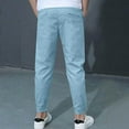 thumbnail image 6 of HIPYLO Petite Wide Leg Pants Boys Pants Size 8 Lounge Pants Kids Uniform Pants Black Baby Clothes Preppy Teen Clothes Boys 6t Clothes, Light Blue 3-4 Years, 6 of 8