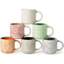 12 OZ Coffee Mugs Set of 6 Modern Coffee Mugs Set with handle for Tea/Latte/Cappuccino/Milk/Cocoa.