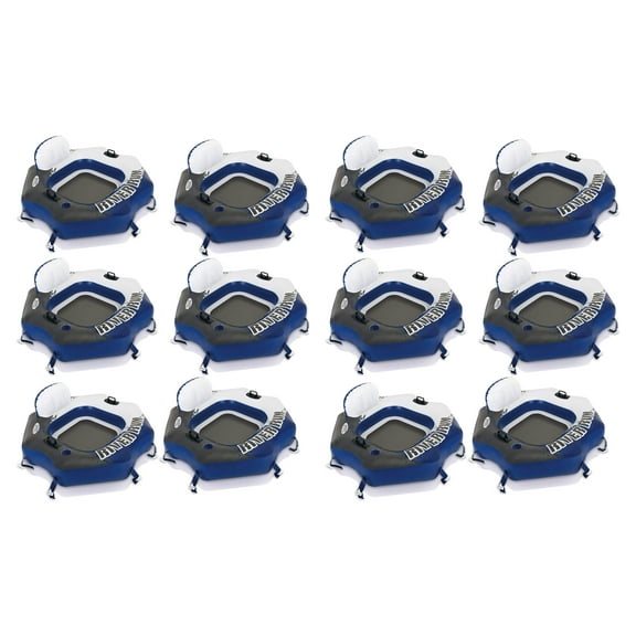 Intex River Run Connect Lounge Inflatable Floating Water Tube 58854EP (12 Pack)
